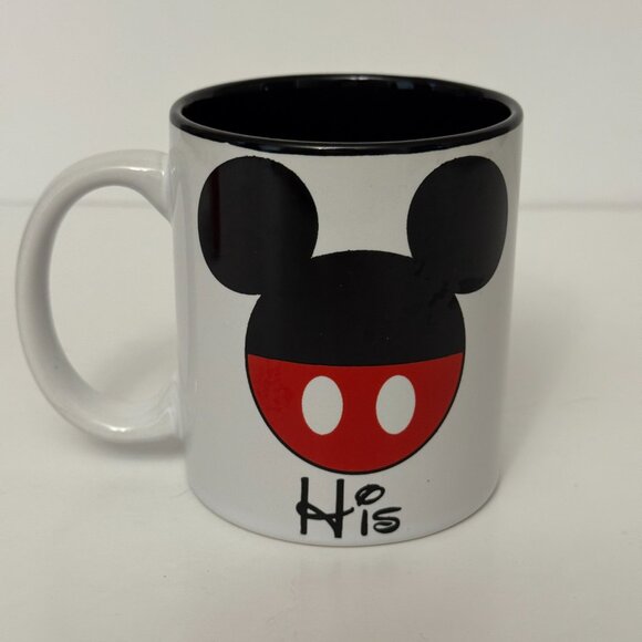 Disney Mickey Mouse "His" 11oz Mug White Jerry Leigh - Picture 3 of 8